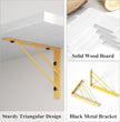 Love-KANKEI Corner Shelf Wall Mounted,Floating Wall Shelves for Storage,Rustic Wood Hanging Shelves for Display,Bedroom Bathroom Living Room Kitchen,Set of 4,White