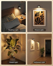 EZVALO LED Wall Mounted Lights, 5500mAh Rechargeable Wall Sconces Lamp, 3 Color Temps & Remote and Touch Control, 360°Rotation Dimmable Cordless Wall Light for Bedroom Reading Study Bedside (2 Pack)