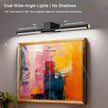 Picture Lights for Wall Battery Operated, Rechargeable Wireless Lights for Pictures on Wall with 3 Color Dimmable Remote for Painting Gallery Dartboard Poster Bedroom Frame Art Decor - Black 24 inch