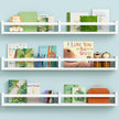 Large Nursery Book Shelves Wall Mounted for Kids Room, White Floating Nursery Bookshelf for Baby Girls Boys Bedroom, Toddler Kid Book Shelf for Classroom Library (32 Inch Long Set of 3)
