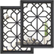 Wocred Set of 2 Rectangular Wall Mirror,Gorgeous Rustic Farmhouse Accent Mirror,Black Entry Mirror for Bathroom Renovation,Bedrooms,Living Rooms and More(11”x15”)