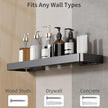 Danpoo 20 Inch Long Floating Shelf Black, Clear Tempered Glass Wall Shelf - Spacious and Stylish Storage for Your Home