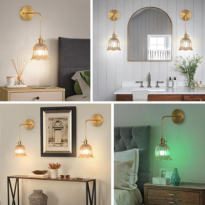Battery Operated Wall Sconce Rechargeable,Wireless Wall Lamp with Adjustable Chain Retro Set of 2, Wall Light 12 Colors RGB with Dimmable Remote, Indoor Wall Lamp for Living Room Bedroom