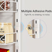 MIAOLI Over the Door Organizer, White 8-Tier Pantry Door Organizer with Adjustable Basket, Hanging Spice Rack Cabinet Door Shelves, Laundry Room Organization and Storage