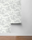 NextWall Chateau Toile Peel and Stick Wallpaper (Argos Grey)