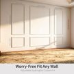 VCK Pre-Cut 3D Wall Molding Kit, Set of 6 | Ready-to-Assemble Wainscoting Panels for Accent Wall Decor | Easy DIY Installation with Glue | for Living Room & Bedroom (3 Top & 3 Bottom)