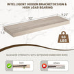 32 Inch Floating Shelves, 3D Textured Wood Grain, 32