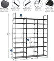 Mavivegue 9-Tier Metal Shoe Rack - Holds 50-55 Pairs, Tall Storage Shelf for Shoes, Boots, Entryway, Closet, Garage