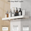 Danpoo 20 Inch Long Floating Shelf White, Clear Tempered Glass Wall Shelf - Spacious and Stylish Storage for Your Home