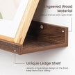 Axeman 30 Inch Floating Shelves | Walnut Picture Ledge Shelf Set of 3 | Rustic Wood Wall Shelves with Lip | 30