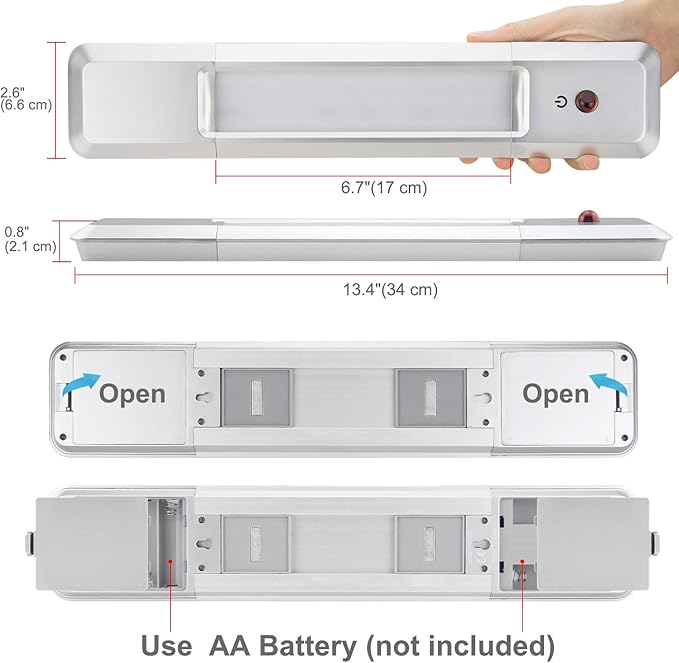 BIGMONAT Under Cabinet Lights with 4 Color Changing,Remote Bar Light Battery |Stick on Counter Shelf Closet Light with Brightness Dimmable and Timer Indoor for Cabinet Closet Kitchen Stair