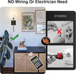 Battery Operated Wall Sconce Set of Two, Wireless Rechargeable Wall Light with Remote Control, Dimmable, 4 Color Temperatures, RGB, Timer, for Living Room,Bedroom,Entryway, Black, 20.6 Inch