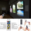 HONWELL Painting Lights Cordless, Dartboard Light with Remote, Rechargeable Picture Light, Picture Frame Lights with 3 Modes 28 LEDs Rotate Head, 360° Flexible Neck,Clip on Display Light for Art-Black