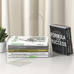 Acrylic Bookends 4 Pieces, Clear Bookends for Shelves, Book Ends for Shelves and Desktop Organizer, Transparent Shelf Book Stopper to Hold Books for Home Office Supplies