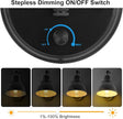 Plug in Wall Sconces, Wall Sconce Lighting with Dimmable On Off Switch, Swing Arm Wall Lamp, Black Metal Industrial Wall Light Fixtures, Safety E26 Base, 6FT Plug in Cord
