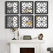 Wocred 2 PCS Square Wall Mirror,Gorgeous Rustic Farmhouse Accent Mirror,Black Entry Mirror for Bathroom Renovation,Bedrooms,Living Rooms and More(12”x12”)