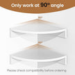 Fun Memories Corner Shelf Wall Mount, Wood Floating Corner Shelves, Corner Wall Shelf for Bedroom, Bathroom, Kitchen, Living Room (White, 3 Pack)