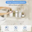 Diesisa Acrylic Wall Mounted Shower Caddy, Clear, Large Size 4D x 12.8