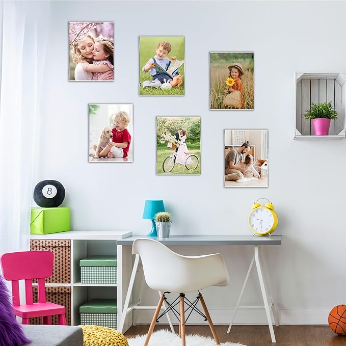 DZZ 8.5 x 11 frame,picture frames 8.5 x 11 High Transparent Photo Frame,Clear Acrylic frame,picture frames for wall, for Photo Poster Canvas Certificate Document Gallery,Set of 6
