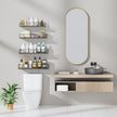 Floating Shelves for Wall Set of 4, Different Sizes Mounted Wood Floating Shelf, Wall Shelves for Living Room, Bedroom, Bathroom, Kitchen, Farmhouse Decor, Office