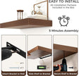 Floating Shelves for Wall, 55 Inch Wide x 12 Inch Deep Floating Shelves, Long Wood Floating Wall Shelf Shelves for Living Room Bathroom Bedroom Kitchen Home - (Walnut, 55