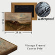 OIQArtOIQ Framed Vintage Landscape Wall Art Coast Natural Scenery Oil Painting Canvas Prints Country Farmhouse Aesthetic Decor Pictures for Kitchen Bedroom Living Room Bathroom