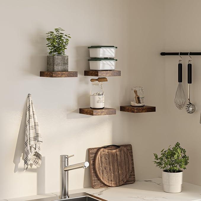 Square Floating Shelves for Wall, 7.5