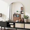 32 x 34 inch Arch Wall Mirror, White Arched Bathroom Vanity Mirrors for Over Sink, Metal Frame Room Wall Decor Haning or Leaning for Entryway, Bedroom, Living Room