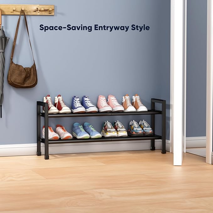 Abiglifty 2-Tier Expandable Shoe Rack,17