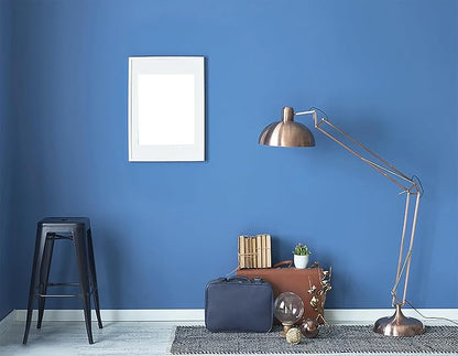 15.7" x 197" Blue Contact Paper Peel and Stick Wallpaper for Bedroom Easy Peel Off Wallpaper Blue for Bathroom Kitchen Wall Paper Renter Friendly Removable Vinyl Self Adhesive Matte