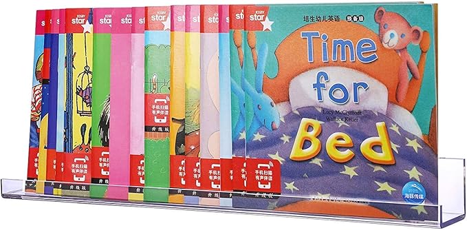 Sooyee 6 Pack Acrylic Shelves - 15 Inch Floating Bookshelf for Kids Room, Picture Ledge Shelves, Funko Pop Toy Storage - Clear