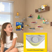 BlissBox 9-Pack Floating Display Shelves for Wall Compatible with Lego Building Bricks, 5 × 5.5 Inch Dual-Sided 16 × 17 Studs for Brick Storage and Display, ABS Display Shelf for Room Decor, Gray