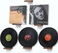 Wood Vinyl Record Shelf Wall Mount, Small Wall Record Holder Display Shelf, Vinyl Record Shelves Record Album Display Holder for LP, CD, Book Art Storage Vintage Home Decor (6, Light Walnut)