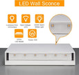 FUDESY LED Wall Sconce, White Plastic Modern Wall Lighting Fixtures, Indoor Outdoor Up and Down Wall Lamp for Living Room Bedroom Hallway Corridors, 3000K, Warm White, 2-Pack
