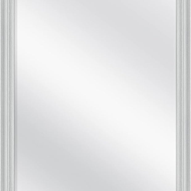 MCS Ezra 34.66x44.66 Large Wall Mirror, Gray Woodgrain & Beveled Mirror, Vertical & Horizontal Wall Hanging Mirror for Bathroom, Bedroom & Livingroom