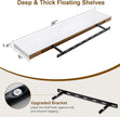 Fun Memories White Floating Shelves 36 Inch Long, 8 Inch Deep Floating Shelf for Wall, 36