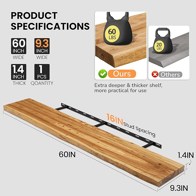 Floating Shelves for Wall, 60