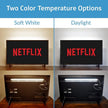 TrueColor USB-Powered LED Light Bar with Frosted Cover for Under Cabinet, Under Monitor, TV Backlight – Easy-Install - Adhesive & Mounting Brackets Included - 100,000 Hours Lifetime (12