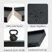 Floating Shelves with Invisible Brackets & Strip Lights, Protective Front Lip, Black Wood Wall Shelves Set of 3, Mounted Bookshelf, Bedroom, Bathroom, Living Room, Kitchen