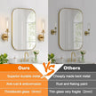 Wall Sconces Set of Two, Brushed Gold Bathroom Sconces with Clear Glass, Hardwired Sconces Wall Decor Set of 2, Modern Wall Light Fixtures for Bathroom Mirror Living Room Bedroom Hallway