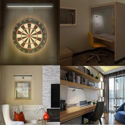 MIOBLUE Wireless Picture Lights,Rechargeable Battery Art Display Light with Remote Control, Dimmable/Timer Off Dartboard Light 16 Inch Full Metal Accent Lamp with 40LEDs for Paintings,Picture,Frame