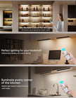 Under Cabinet Lighting Wireless, 2400mAh Rechargeable Cabinet Light, Battery Operated, Magnetic, Stick on, 106 LED 3-Color Shelf Lights, dimmable, with Remote Control(Black, 2-Pack, 12.2 inch