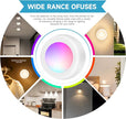 LED Puck Lights with Remote Control, Wireless Under Cabinet Lighting,Color Changing Lights with Dimmer and Timer, AAA Battery Operated Powered Push Night Lights (6 Pack White)