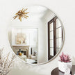 VooBang White Round Bathroom Mirror, 20 inch Circle Mirror,with Simple Metal Frame, Modern Round Hanging for Bathroom, Hallway, Livng Room (White Frame)