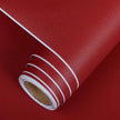 AbaBoorty 394''x15.8'' Peel and Stick Dark Red Adhesive Wall Paper - Decorative Solid Color Wallpaper for Kitchen - Thick Contact Paper Self Adhesive Textured Vinyl Roll