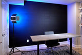 Shiplap Felt Wall Panels, Black, 24 Pack, Modern Wall Paneling, Peel and Stick, Sound Absorbing, 23.25 sq ft