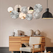 Hicarer 9 Pcs Circle Mirrors Metal Home Decor Wall Decorative Modern Round Accent Wall Art Sculpture Hanging Decorations for Living Room Office Bedroom Kitchen(Silver)