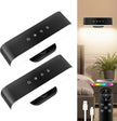 Wall Scones, Rechargeable Wall Sconces Set of 2 with Touch Remote Control RGB 4400mAh Battery Operated Wireless Cordless, Adhesive Wall Light for Bedroom Indoor