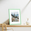 Vittanly 11x14 Picture Frames Set of 9, Shatter Resistant Plexiglass, Display 8x10 Pictures with Mat or 11x14 without Mat, Photo Frames for Wall or Tabletop, Engineered Wood, Light Green