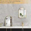 Arch Bathroom Mirror, Metal Frame Vanity Mirror, Dresser Mirror, Arch Decorative Mirrors for Living Room Bedroom Entryway Mantle 16